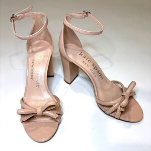 Kate Spade Flamenco Bow Patent Leather Ankle-Strap Sandals Size 6.5